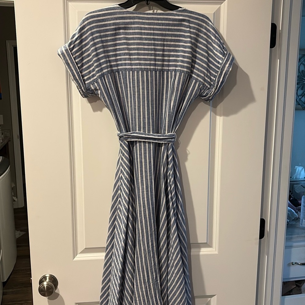 Striped Blue and White Dress